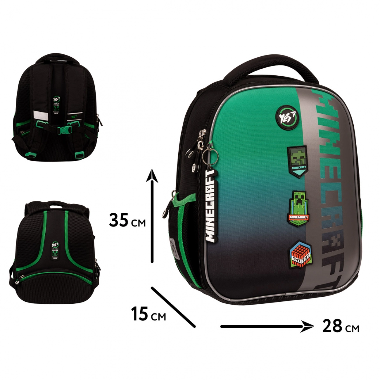 Рюкзак ортопедичний каркасний YES H-100 Minecraft Icons 559861
