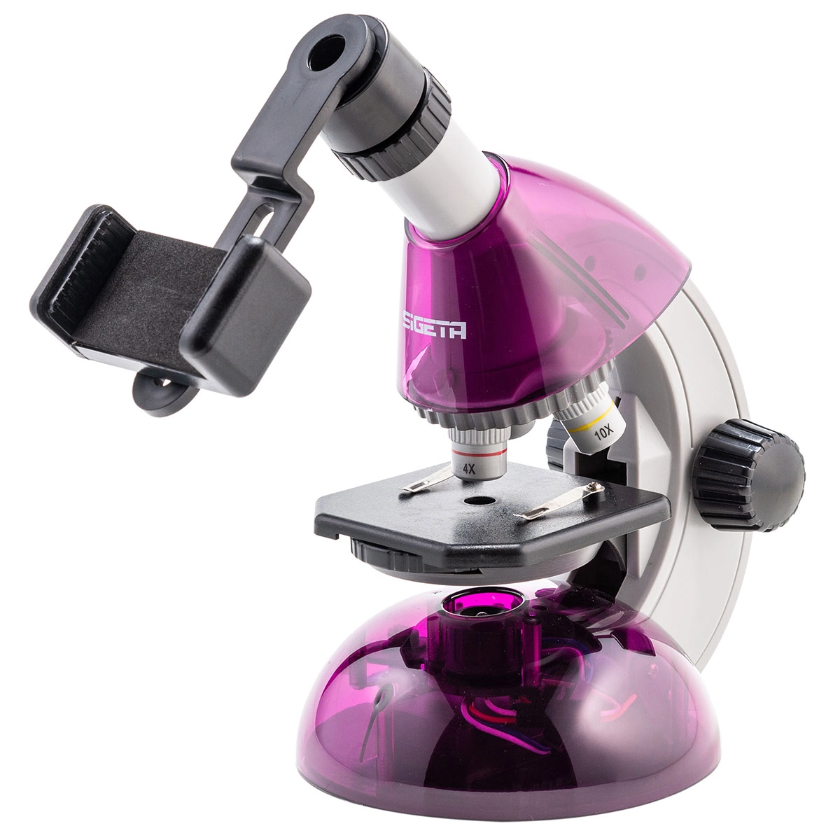 Мікроскоп SIGETA MIXI 40x-640x PURPLE (з адаптером для смартфона)