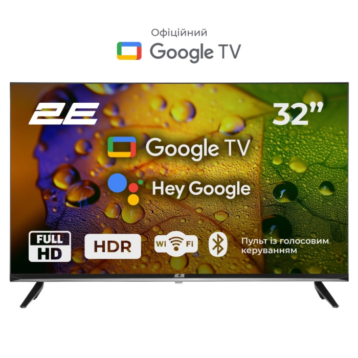Телевізор 32 2E LED FHD 60Hz Smart Google TV Black