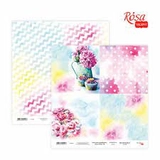 Папір для скрапбукінгу „Floral Poem“ 18, двосторонній, 30х30см, 200г/м2, ROSA TALENT								