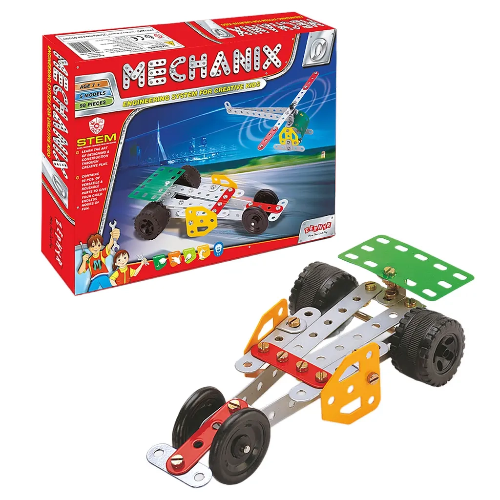 Металевий конструктор, розвиваючий Mechanix №0 98 елементів-5 моделей