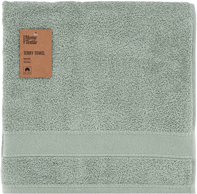 Рушник махровий Ardesto SuperSoft зелений 70х140см 100% бавовна ART2270SS