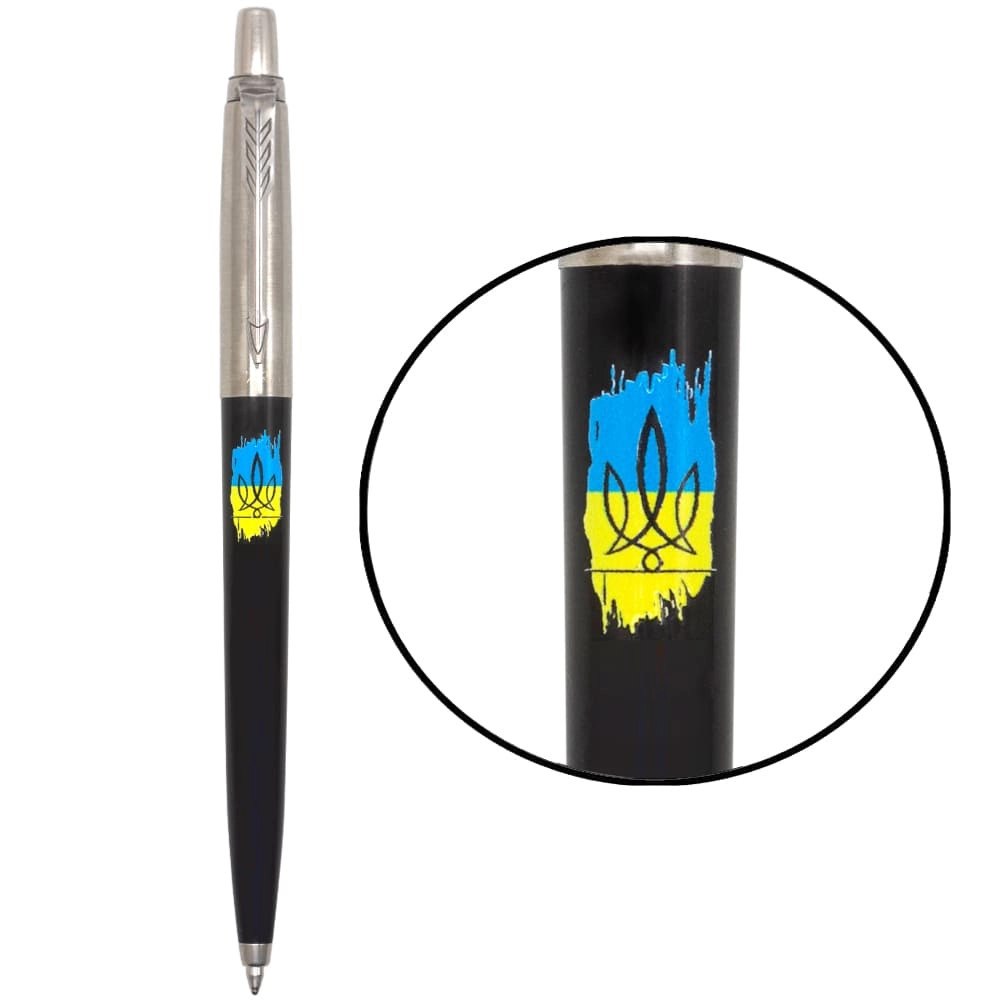 Ручка кулькова Parker Jotter 17 UKRAINE Black Тризуб 15632_T1026u