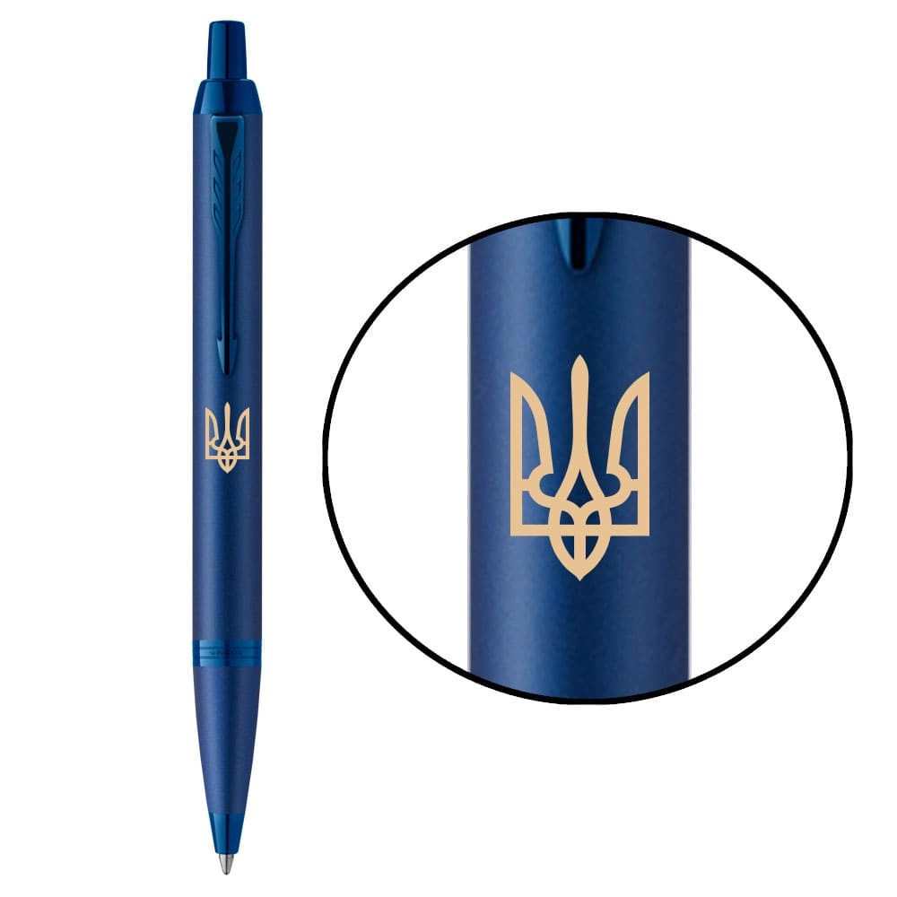 Ручка кулькова Parker IM 17 UKRAINE Monochrome Blue BP Тризуб 28132_T001y
