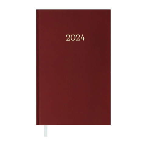 Щоденник датований 2024 MONOCHROME A6 бордовий