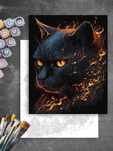 Картина за номерами Art Millennium Кіт АМ-0530