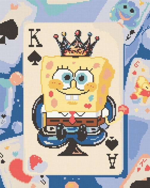 Алмазна мозаїка Origami UA Спанчбоб - король океану 40×50 см — фото 2