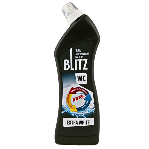 Засіб д/чищення унітазів BLITZ Extra White ПЕТ пляшка 0,75 л.