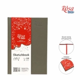 Блокнот A4 (21х29,7см), 100г/м, 96л., сірий, ROSA Studio