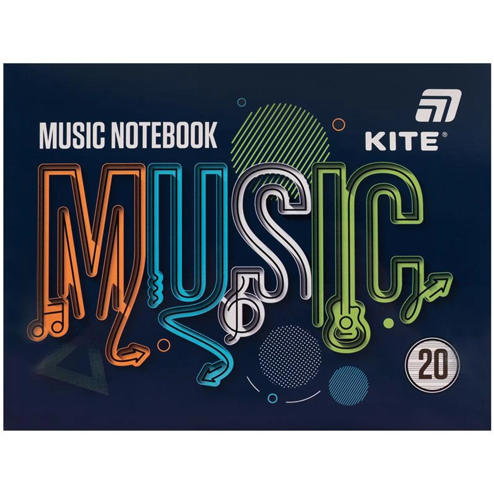 Зошит для нот А5 20 аркушів Kite Music K26-405 — фото 2
