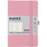 Щотижневик датований 2024 Axent Partner Soft Skin 125х195 пудровий 8509-24-24-A
