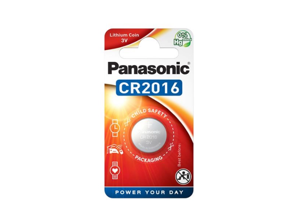 Батарейка Panasonic літієва CR2016 блістер, 1 шт. — 