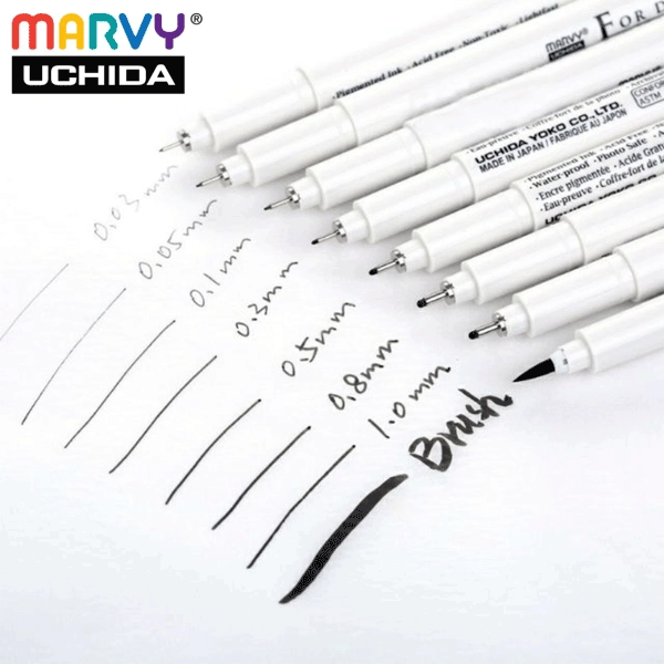 Мульти-лайнер Marvy 0.1 мм чорний — фото 3