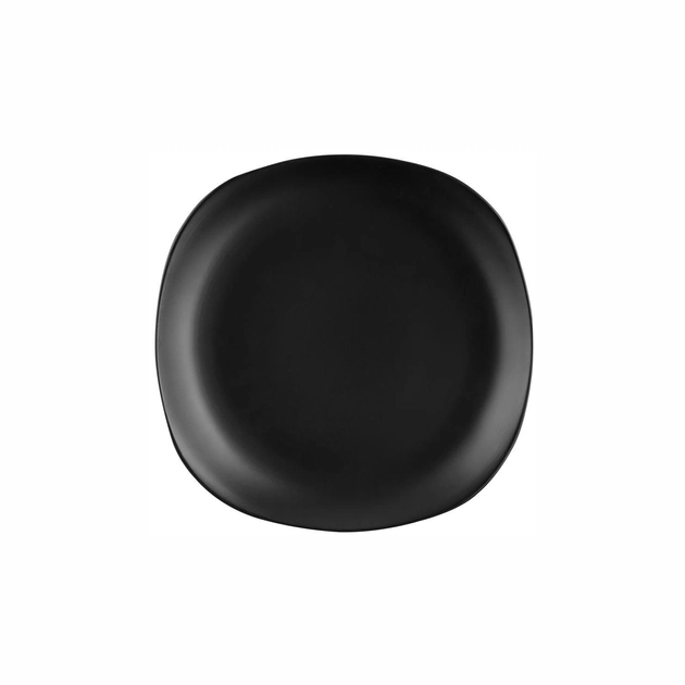 Тарілка десертна квадратна Ardesto Molize 20 см чорна керамічна AR2919MB