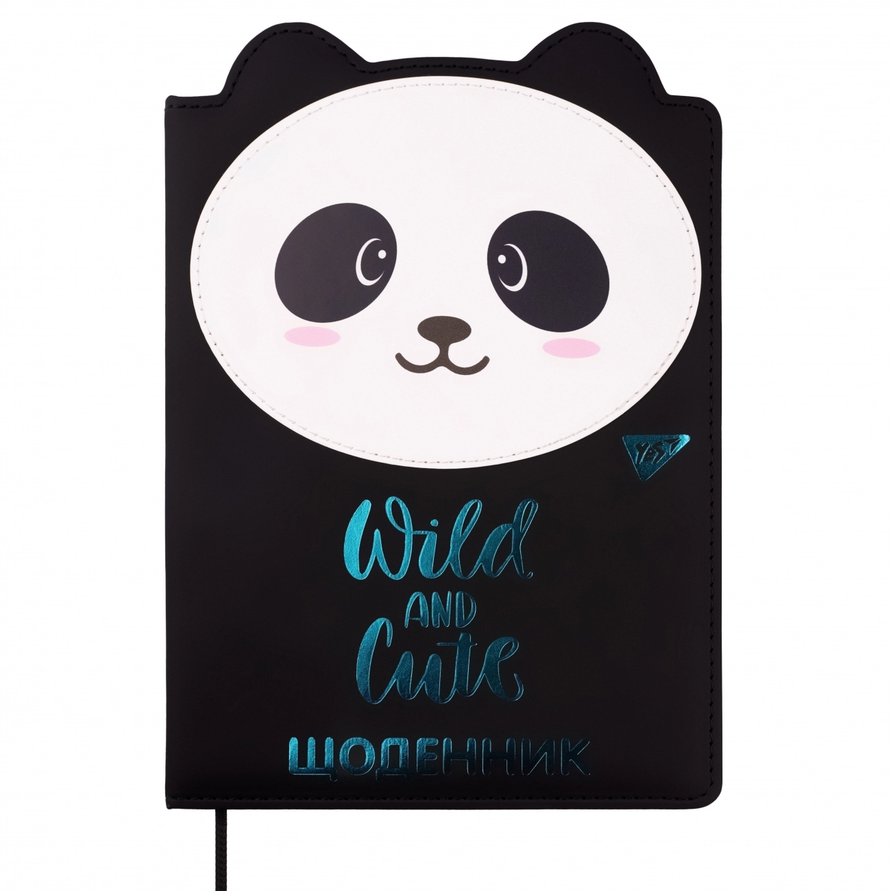 Щоденник шкільний YES PU твердий Hi, panda! фольга, нашивка-аплікація, фігурний край Щоденник шкільний YES PU твердий Hi, panda! фольга, нашивка-аплікація, фігурний край