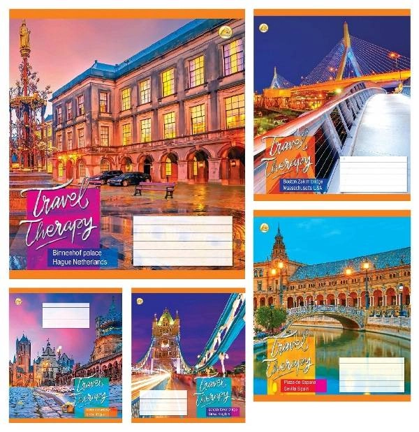 Зошит 18 аркушів клітинка Тверда ТА51205 Travel