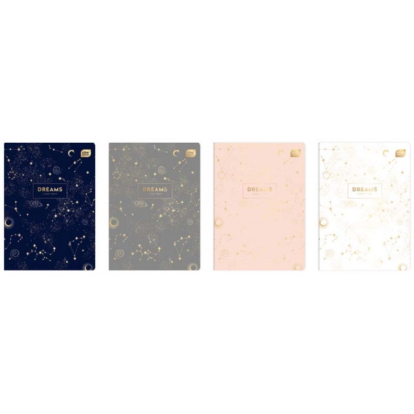 Блокнот A5 60 аркушів клітинка 70г/м2 Interdruk Metallic Dreams 94401