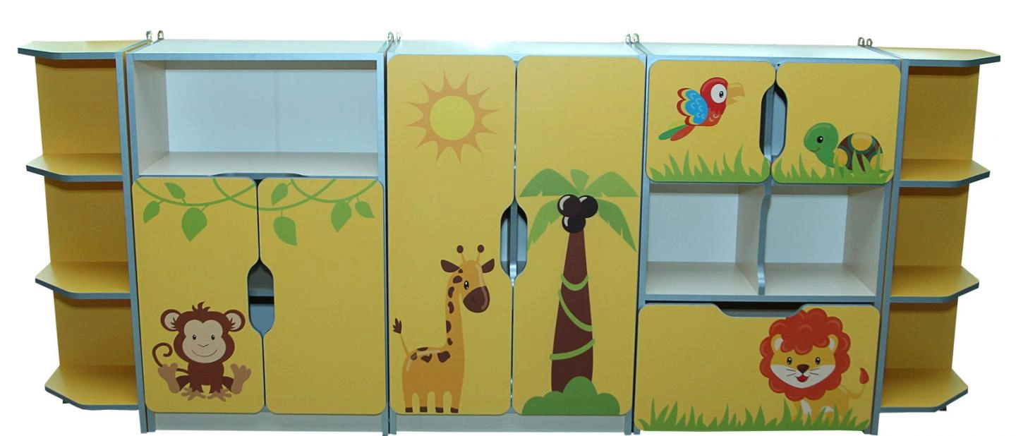 Стінка дитяча Звірята №4 напівзакритий з 2-ма малими дверима 600х300х950 5014