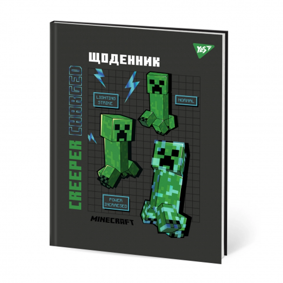 Щоденник шкільний Yes твердий Minecraft Creeper 911639 — фото 2