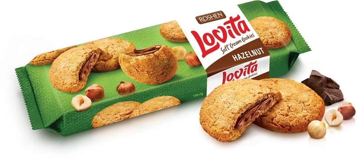 Печиво  Lovita Soft Cream Cookies hazelnut ККФ 127г