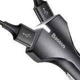 АЗП Baseus Rocket Dual USB 3A QC 3.0 Fast Charge Black