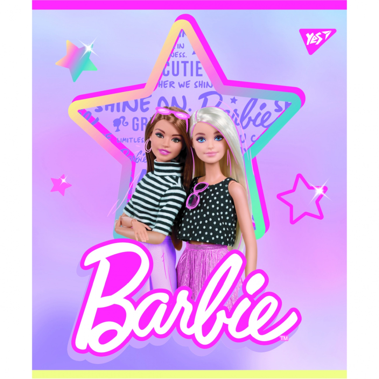 Зошит учнівський 18 аркушів клітинка Yes Преміум Barbie 766813