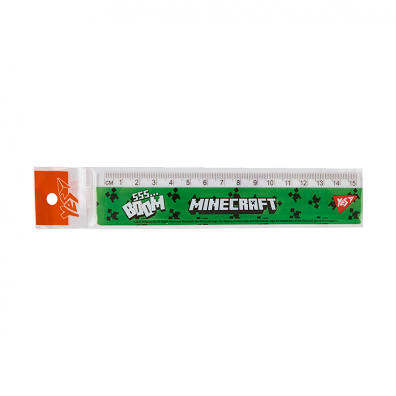 Лінійка Yes 15 см Minecraft Boom 370680