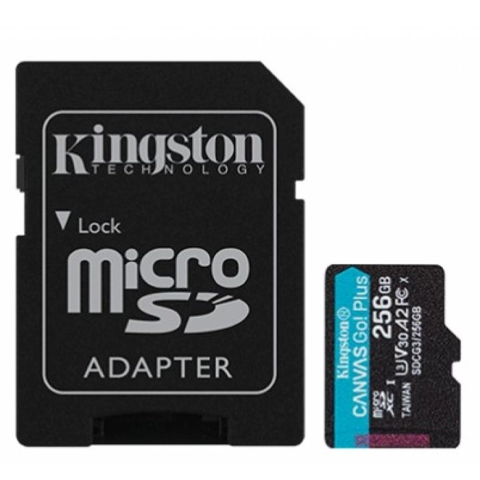 Карта памяті Kingston 256GB microSDXC class 10 UHS-I U3 A2 Canvas Go Plus (SDCG3/256GB)