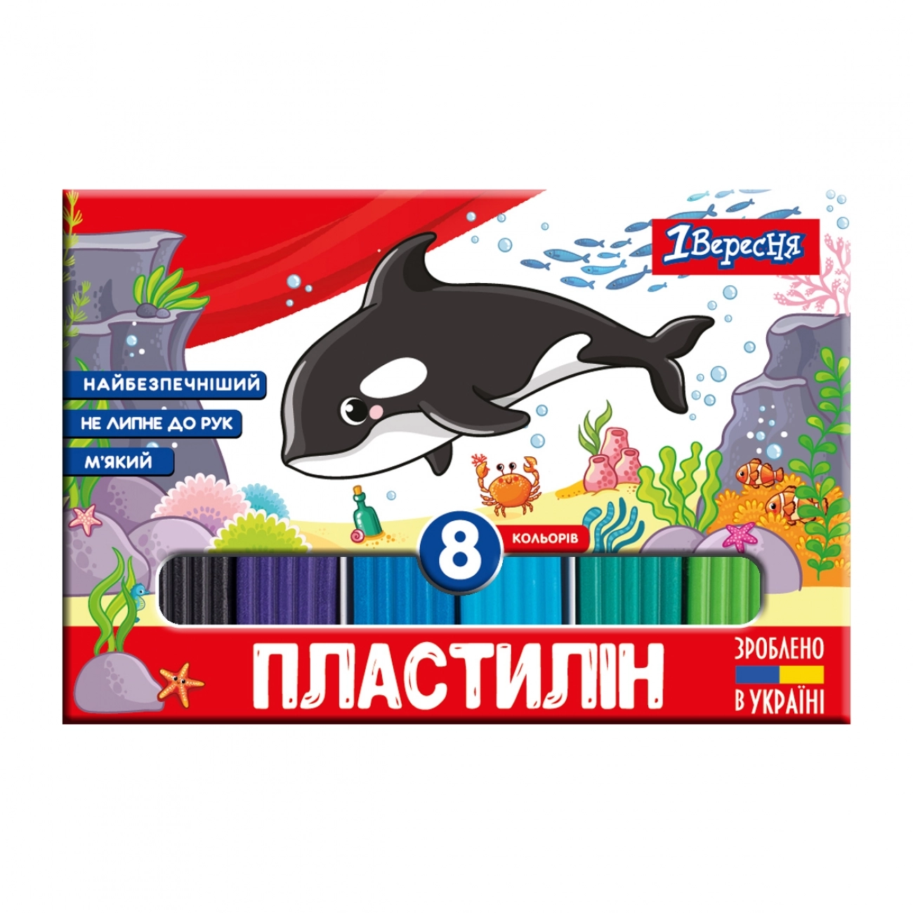 Пластилін 1Вересня Zoo Land 8 кол. 160г Україна
