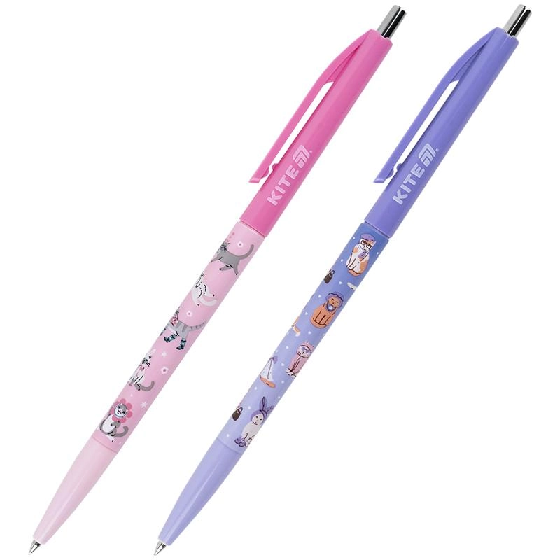 Ручка кулькова синя Kite Fashion Cat k25-361-1