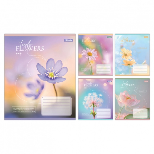Зошит учнівський 36 аркушів лінія 1В Tender Flowers 768079 Зошит учнівський 36 аркушів лінія 1В Tender Flowers 768079