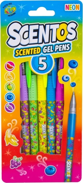 Набір ароматичних ручок Scentos Неоновий коктейль 5 кольорів 12264