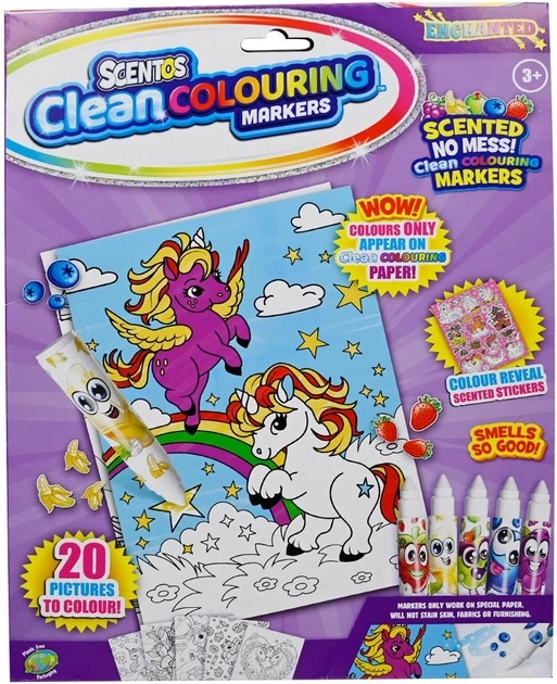 Набір для творчості Scentos Clean Colouring Чарівний світ 20210