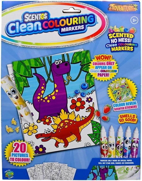Набір для творчості Scentos Clean Colouring Захопливі пригоди 20211