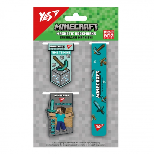 Закладки магнітні Yes Minecraft 3 шт 708346