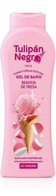 Гель для душу Tulipan Negro Yummy Cream Полуничний поцілунок 650мл