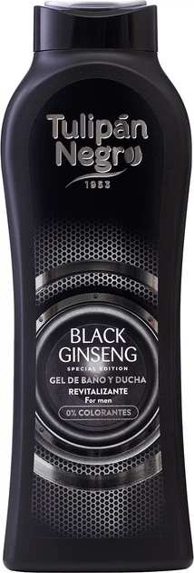 Гель для душу чоловічий Tulipan Negro Чорний женьшень 650мл