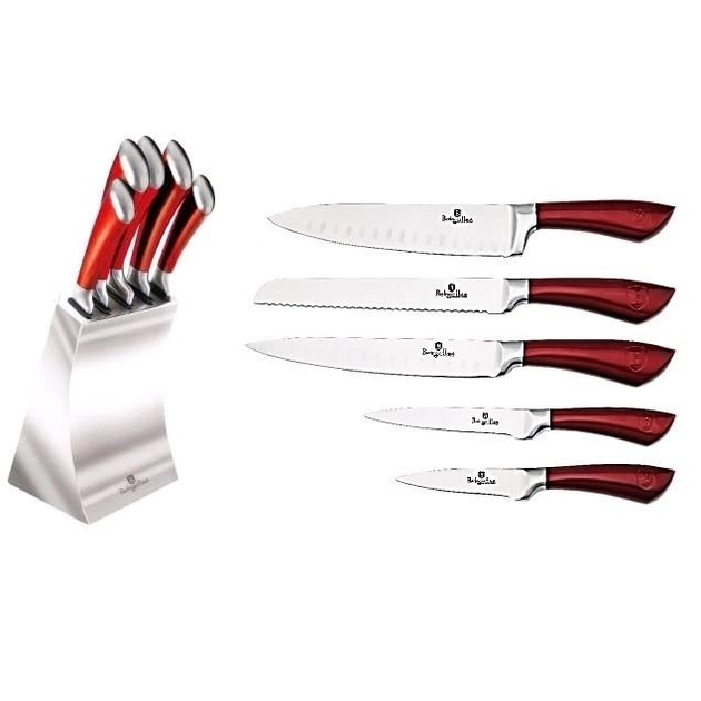 Набір литих ножів 6 предметіведметів Metallic Line BURGUNDY Edition BH-2135