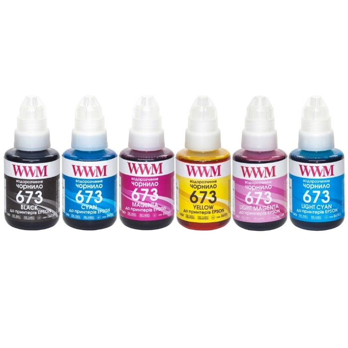Комплект чорнил WWM Epson 673 L800 6х140г (E673SET6)