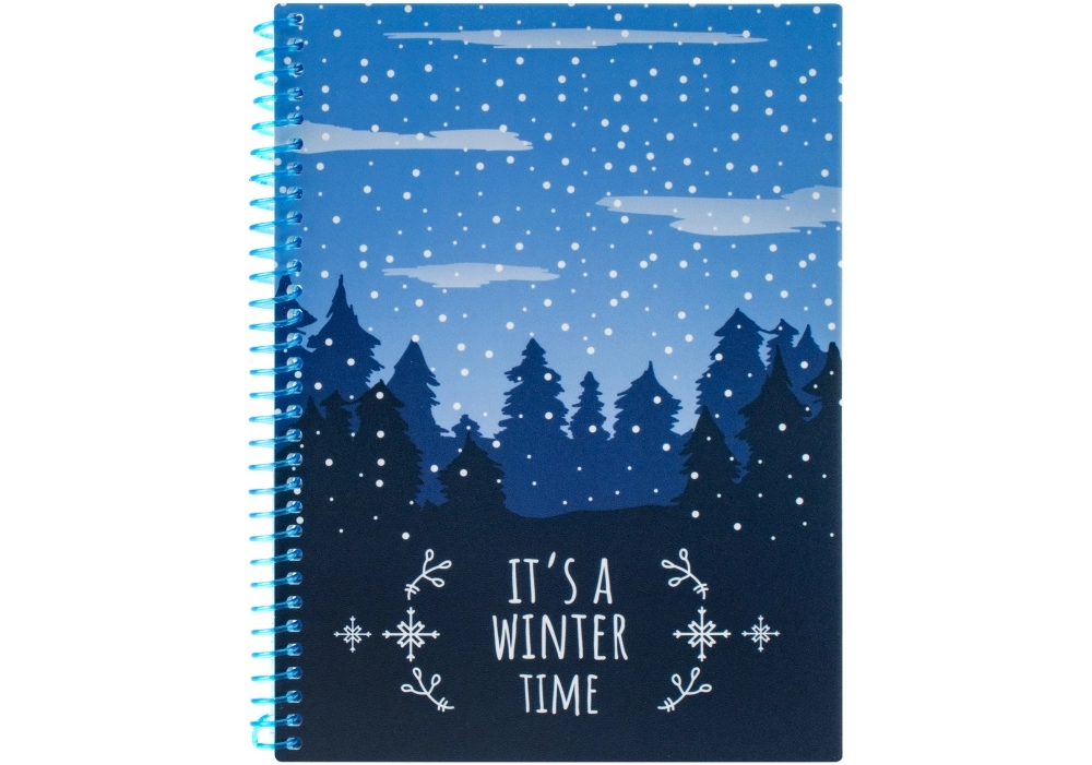 Блокнот Christmas Winter Time А5, пластикова обкладинка, спіраль, 60 арк., клітинка  E21950-01
