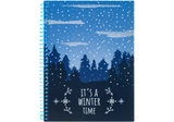 Блокнот Christmas Winter Time А5, пластикова обкладинка, спіраль, 60 арк., клітинка  E21950-01