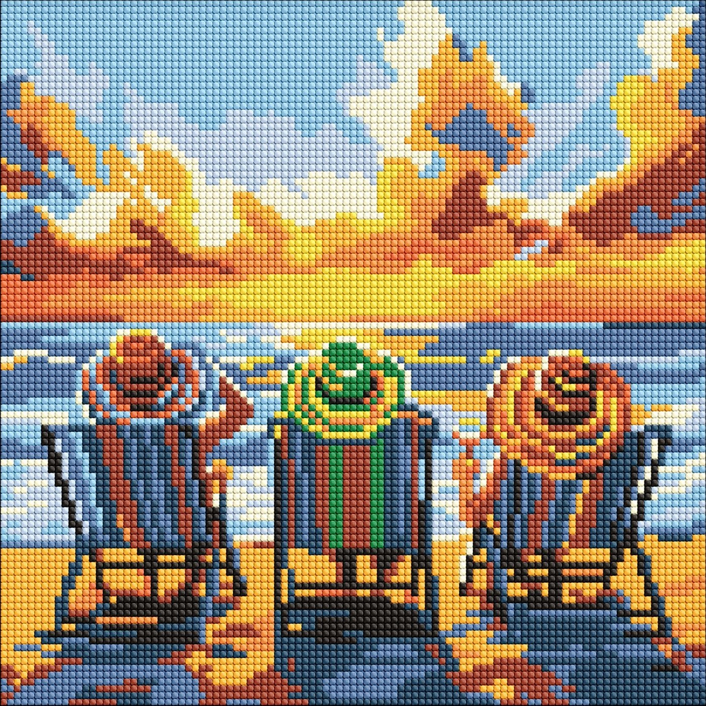 Алмазна мозаїка Ідейка Відпустка з подругами на підрамнику 30х30см — фото 2