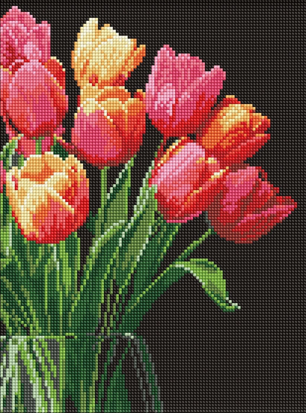 Алмазна мозаїка Аромат тюльпанів 30×40см — фото 2