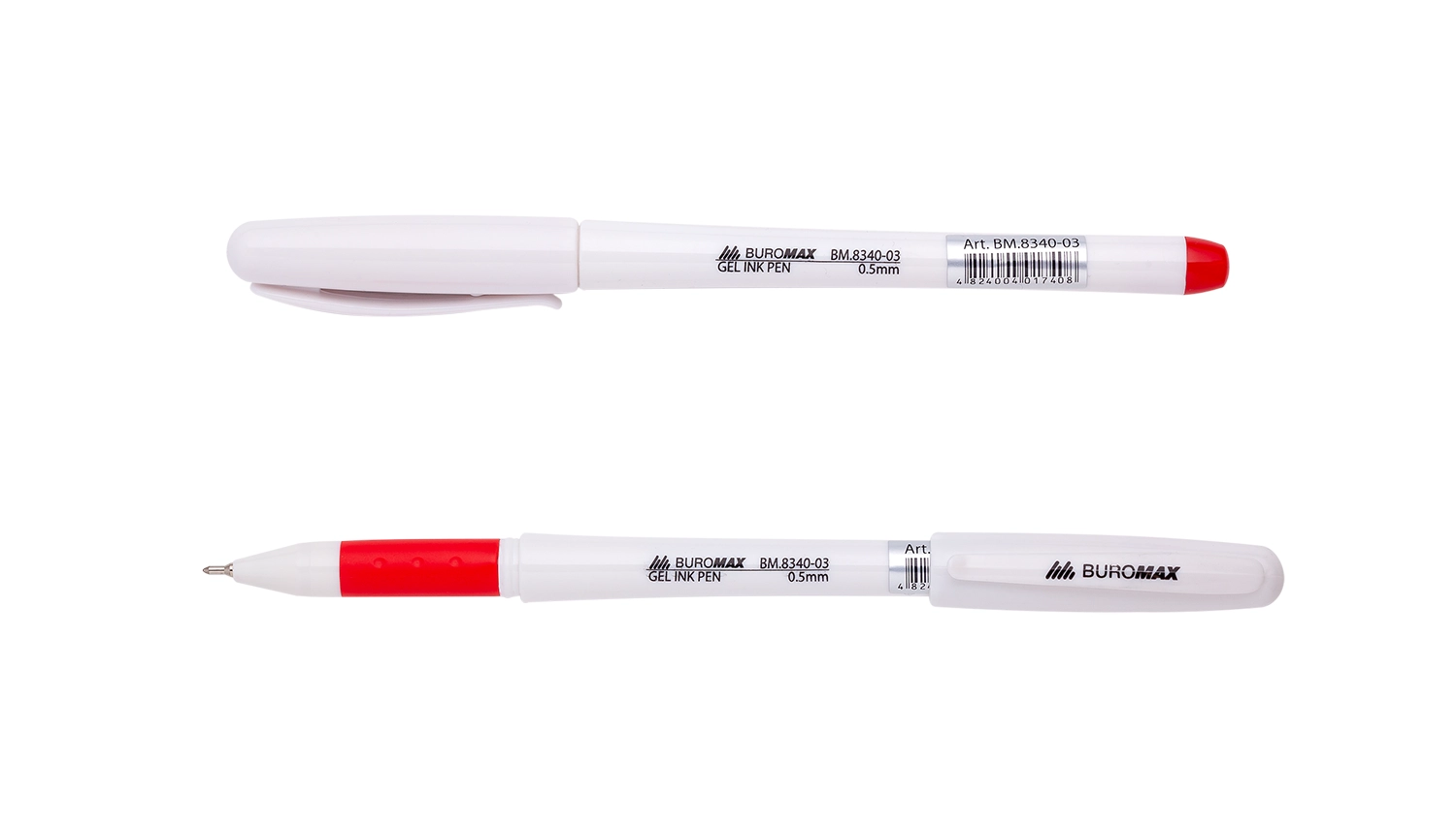 Ручка гелева JOBMAX  8340  BUROMAX  червона