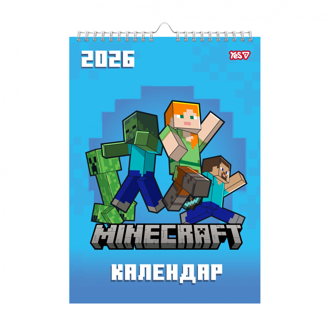 Календар-планер настінний А3 2026 Yes Minecraft 270270 Календар-планер настінний А3 2026 Yes Minecraft 270270