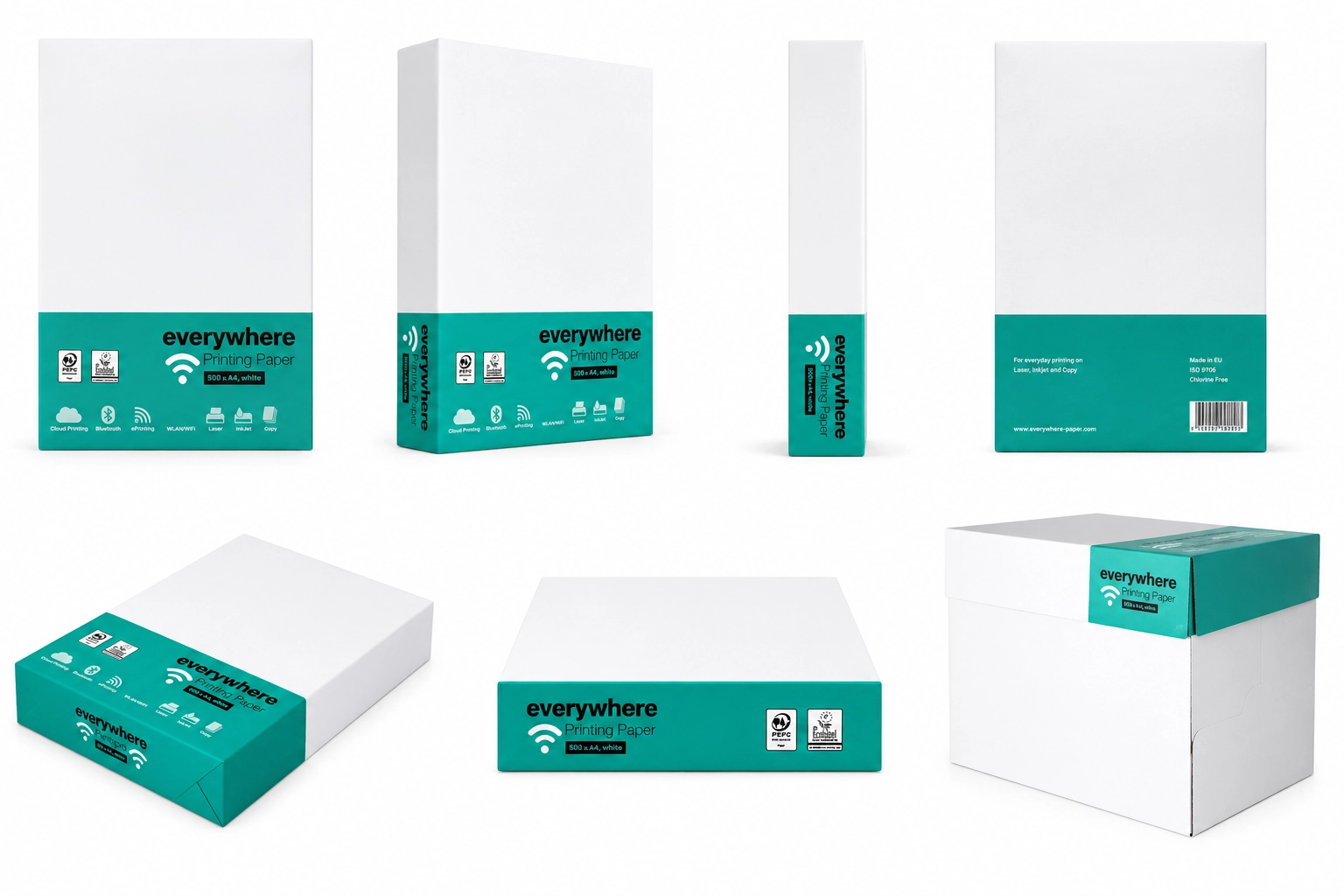 Папір офісний A4 EVERYWHERE Printing pape клас С 500 аркушів Папір офісний A4 EVERYWHERE Printing pape клас С 500 аркушів