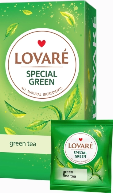 Чай пакетований зелений Special green Lovare 24х1.5г