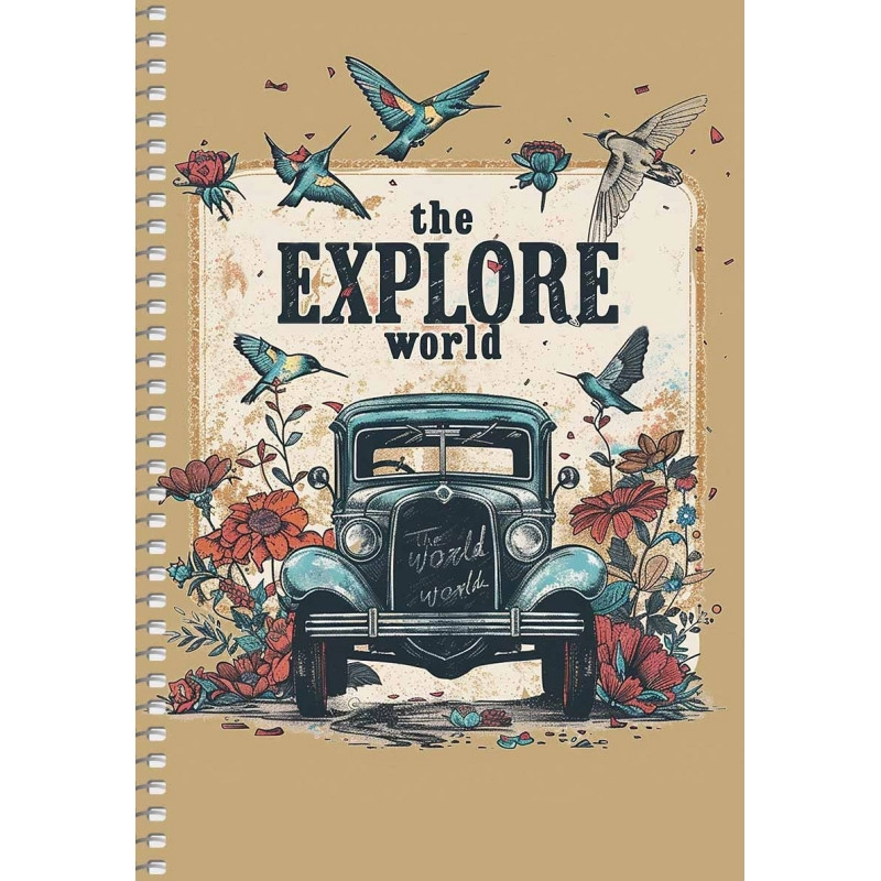 Блокнот спіраль A5 Student 96 аркушів в клітинку кремовий — фото 3