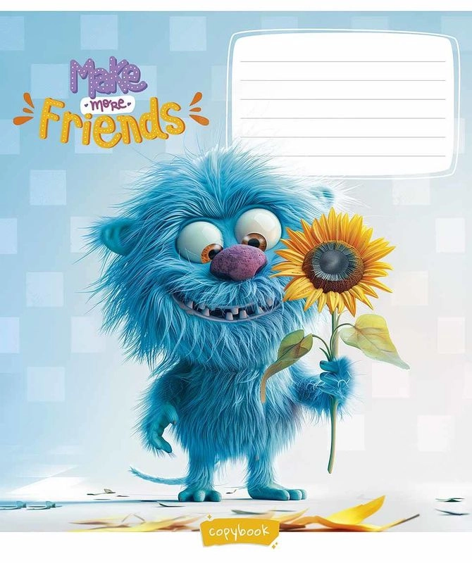 Зошит учнівський 12аркушів у клітинку Школярик 012-3453K