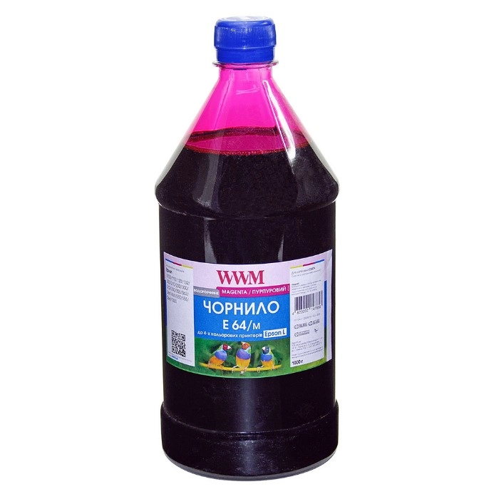 Чорнило WWM Epson 664 L110/L210/L355 рожеве водорозчинне 1000г (E64/M-4)
